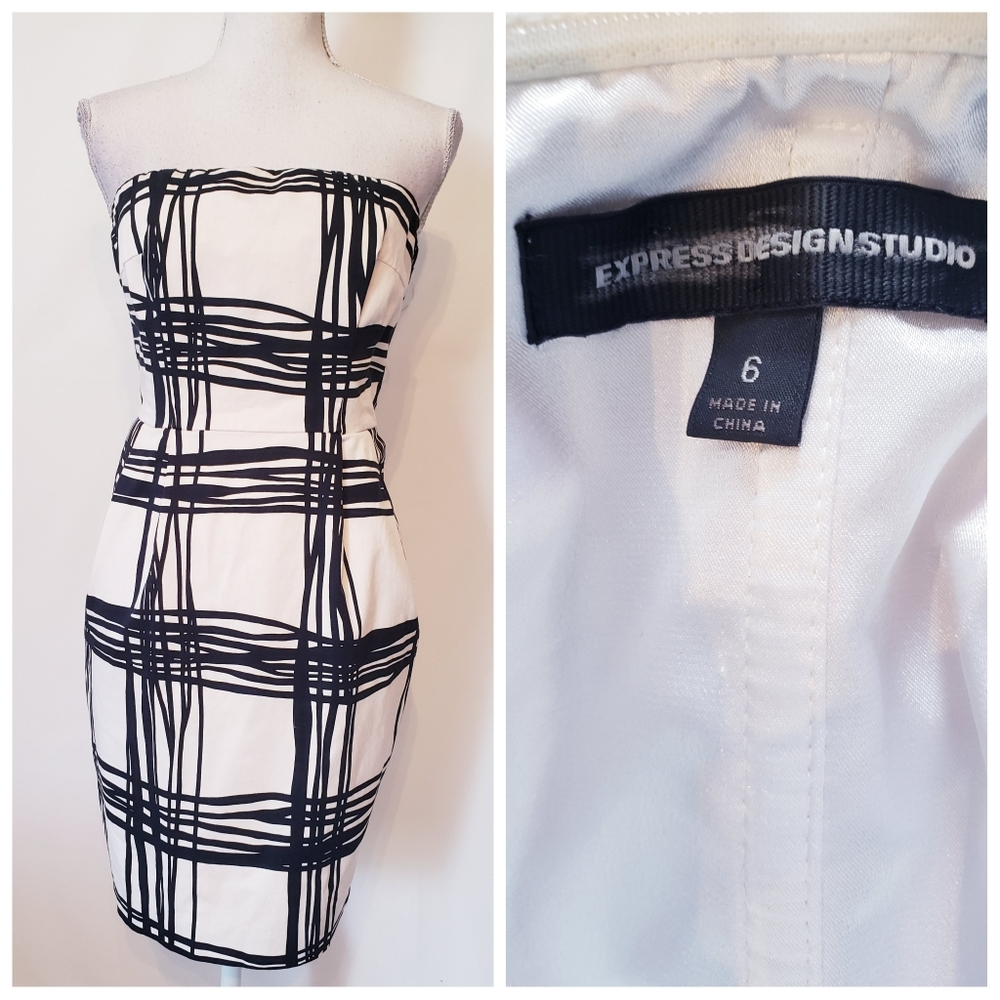 Express Design Black and White dress